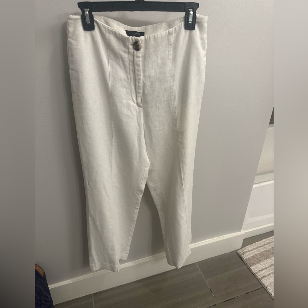 Ann Taylor White Linen Pants - Petite
